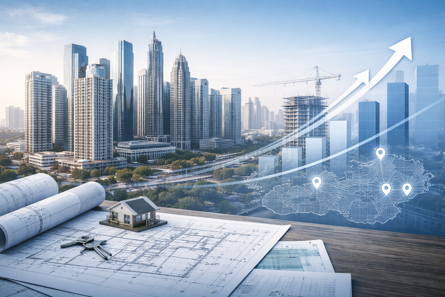 Gurgaon skyline showing modern residential towers and commercial buildings representing real estate investment opportunities in 2026